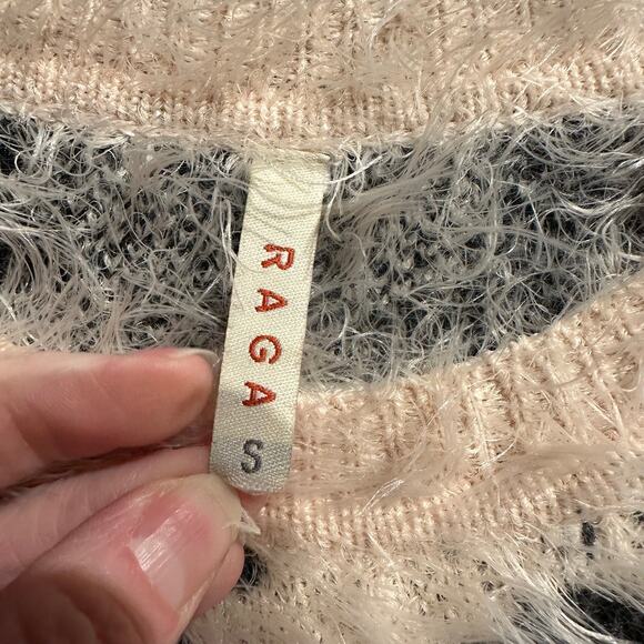 Anthropologie Raga Leopard Sweater Size Small Eyelash Cozy Warm Whimsygoth - Picture 3 of 6